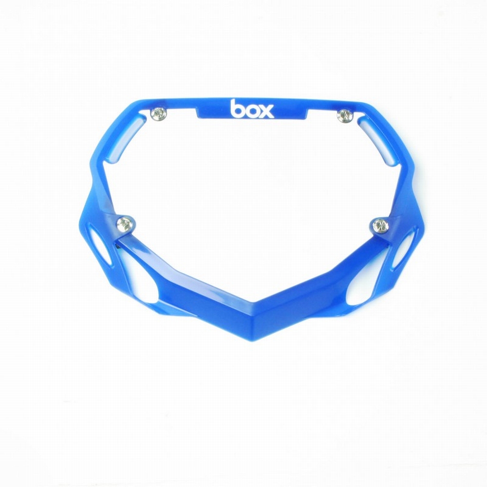 BMX Nummer Bord BOX Phase 1 Translucent Klein Blauw