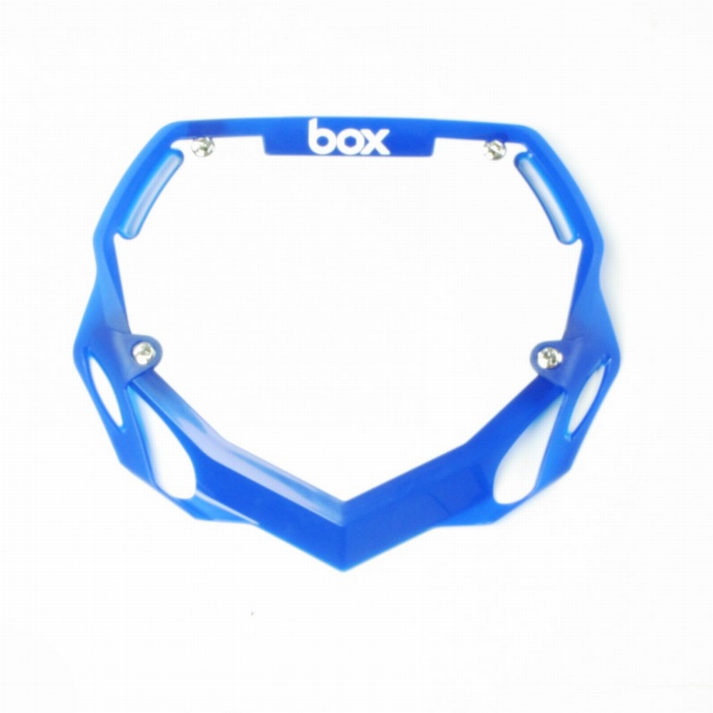 BMX Nummer Bord BOX Phase 1 Translucent Groot Blauw