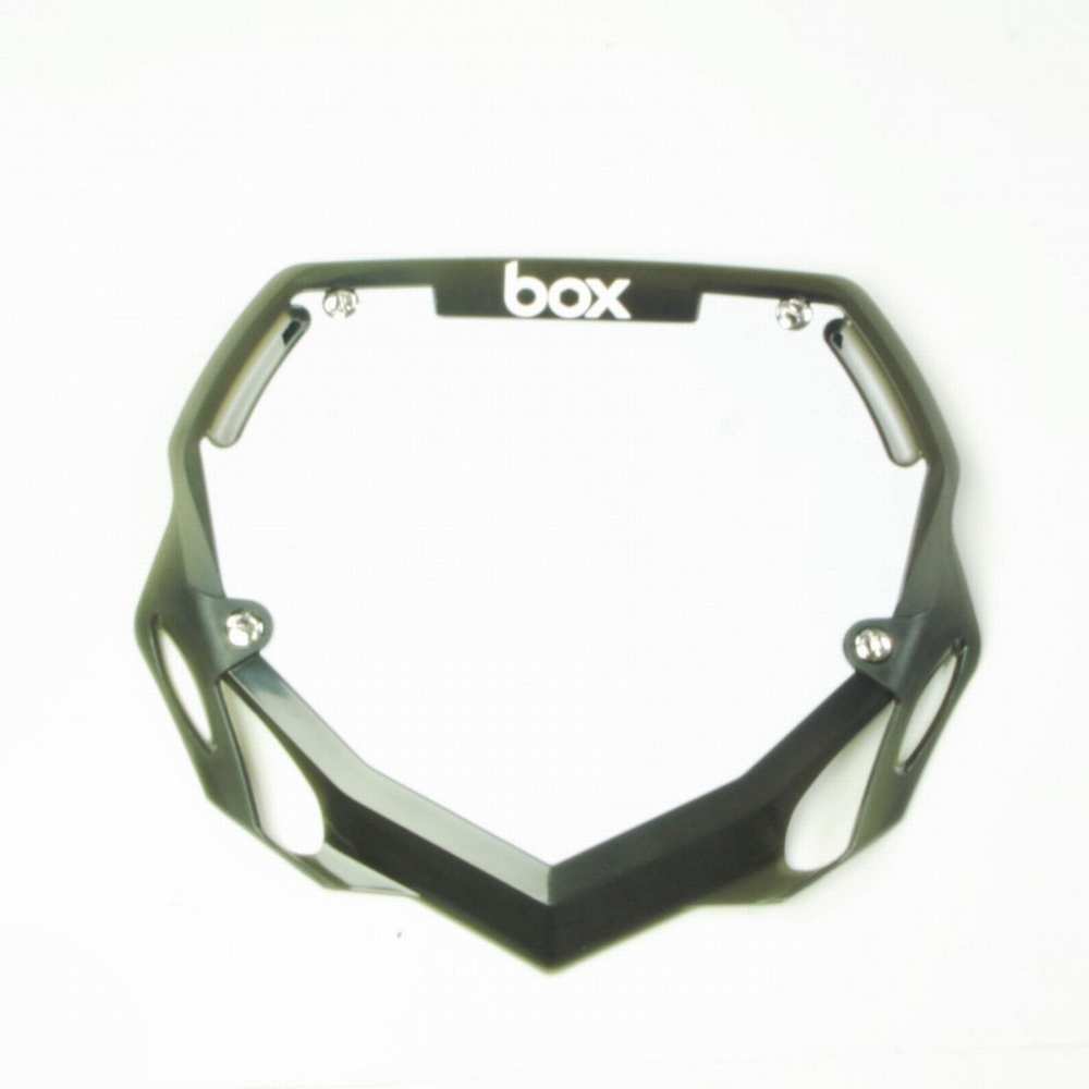 BMX Nummer Bord BOX Phase 1 Translucent Groot Zwart