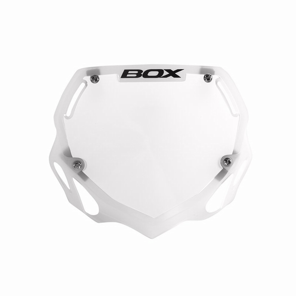 BMX Nummer Bord BOX Phase 1 Translucent Groot Wit