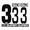 BMX Nummers SD Voor Front en Side Nummer Bord Zwart 3 